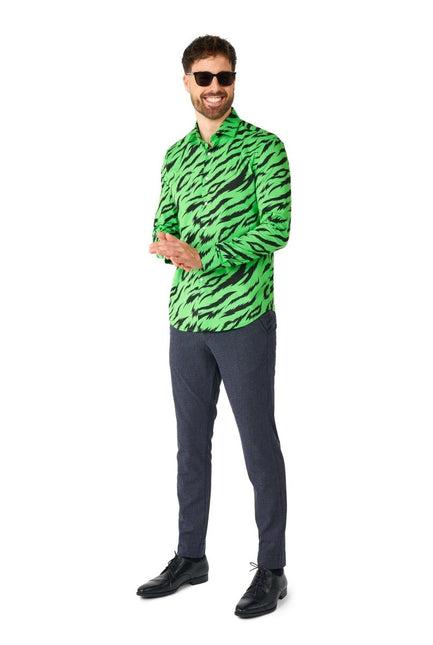 Tijger Groen Overhemd Heren OppoSuits van OppoSuits koop je bij Partywinkel