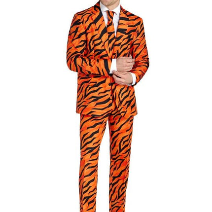 Tijger Kostuum Heren Oranje 3-delig van OppoSuits koop je bij Partywinkel