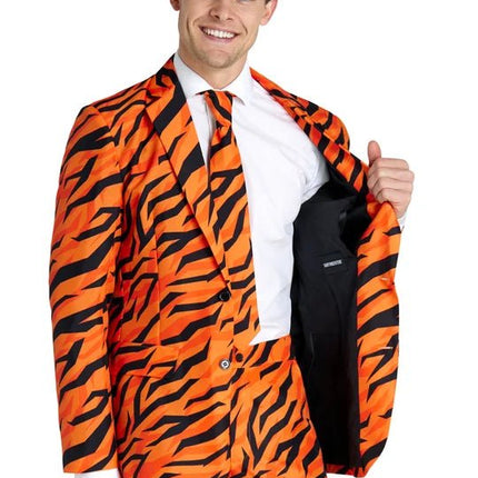 Tijger Kostuum Heren Oranje 3-delig van OppoSuits koop je bij Partywinkel