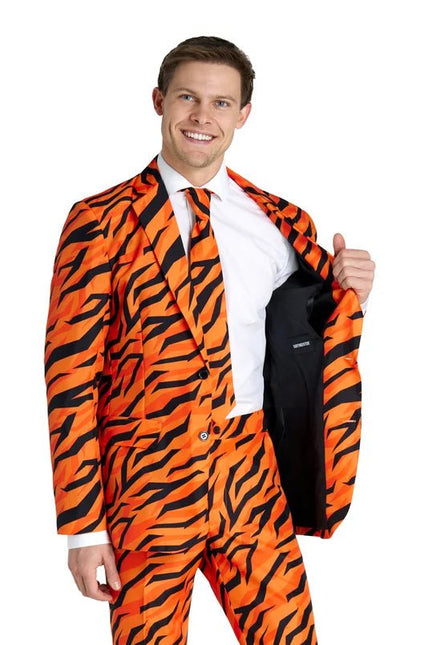 Tijger Kostuum Heren Oranje 3-delig van OppoSuits koop je bij Partywinkel