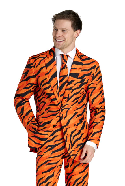 Tijger Kostuum Heren Oranje 3-delig van OppoSuits koop je bij Partywinkel