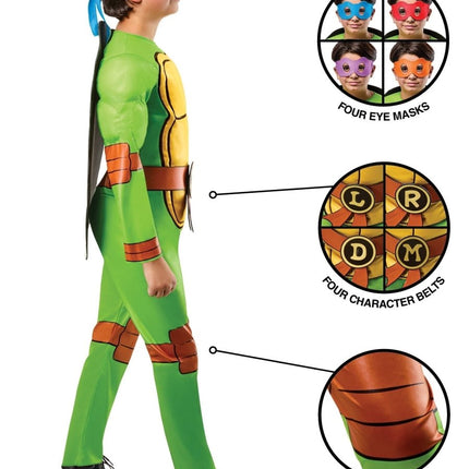 TMNT 4 - in - 1 kostuum – Tiener Mutant Ninja Turtles van Rubies koop je bij Partywinkel