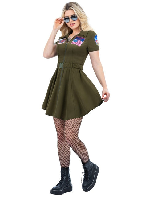Top Gun Dames A - Lijn Jurk van Smiffys koop je bij Partywinkel