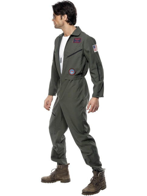 Top Gun Kostuum, Groen van Smiffys koop je bij Partywinkel