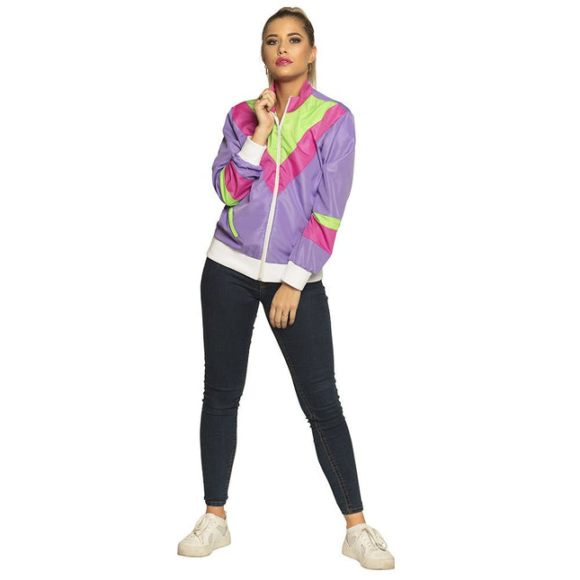Trainingsjas Fout Dames Paars van Boland koop je bij Partywinkel
