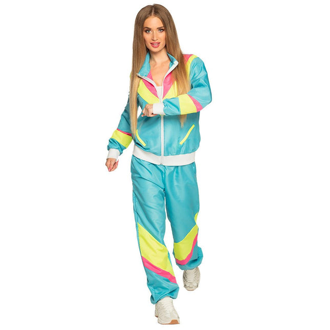 Trainingspak Fout Dames Blauw van Boland koop je bij Partywinkel