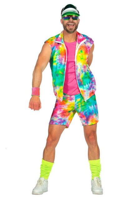 Trainingspak Fout Heren Aerobic Kort Neon van Wilbers & Wilbers koop je bij Partywinkel