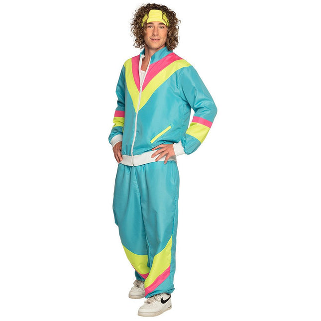 Trainingspak Fout Heren Blauw van Boland koop je bij Partywinkel