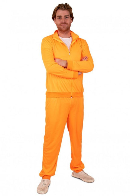 Trainingspak Heren Neon Oranje van PartyXplosion koop je bij Partywinkel