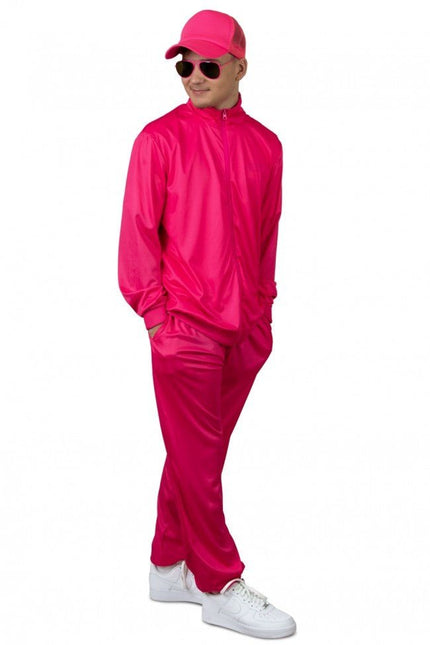 Trainingspak Heren Neon Pink van PartyXplosion koop je bij Partywinkel
