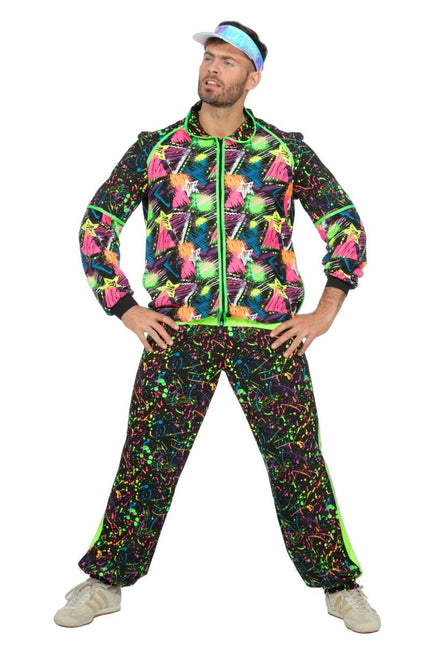 Trainingspak Jaren 80 Neon van Wilbers & Wilbers koop je bij Partywinkel