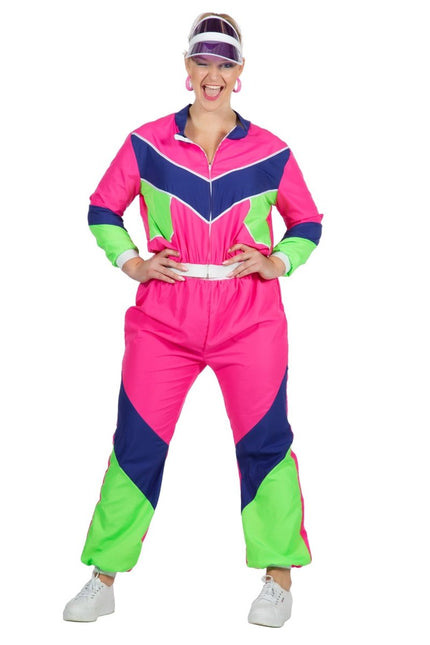 Trainingspak Jaren 80 Neon Dames van Wilbers & Wilbers koop je bij Partywinkel