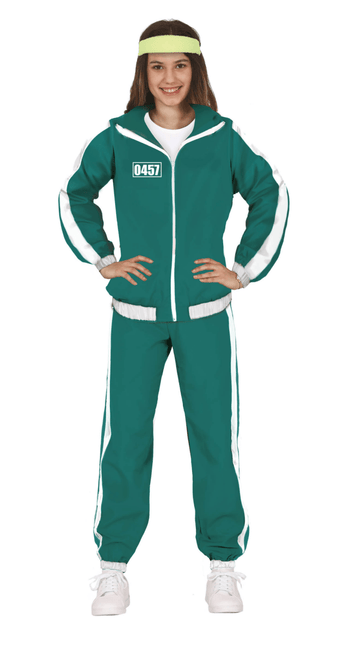 Trainingspak Met Cijfers Meisjes Groen 14/16 jaar van Fiestas Guirca koop je bij Partywinkel