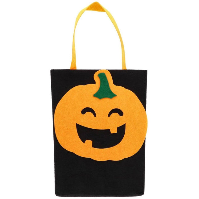 Trick or Treat Tas Vilt Pompoen Halloween BoOo! 27cm van Folat koop je bij Partywinkel