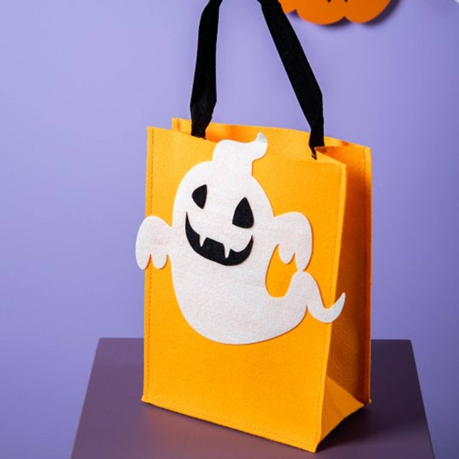 Trick or Treat Tas Vilt Spook Halloween BoOo! 27cm van Folat koop je bij Partywinkel