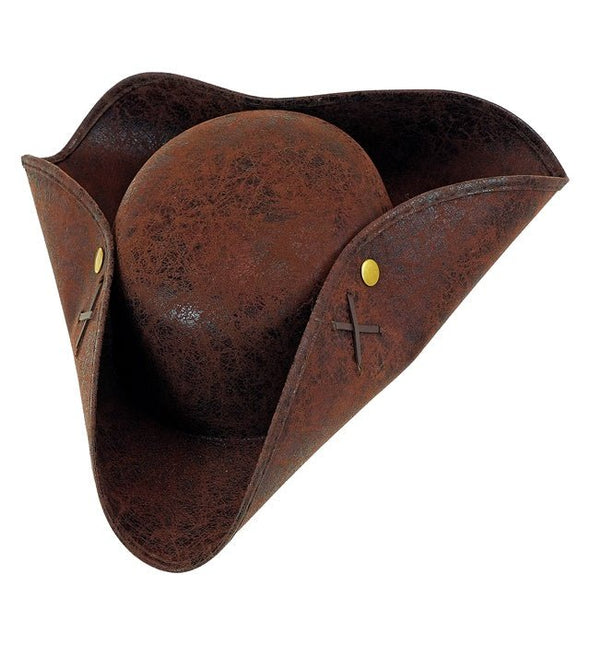 TRICORN VERWEERD LEER BRUIN van Widmann koop je bij Partywinkel