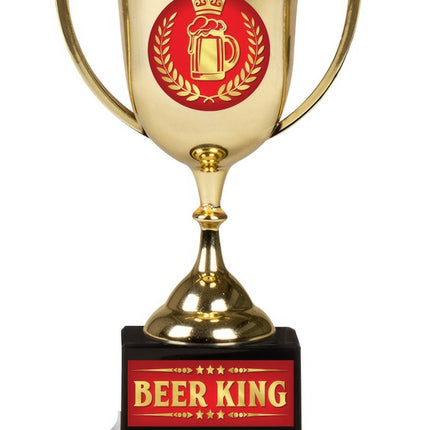Trofee Bierkoning van Fiestas Guirca koop je bij Partywinkel