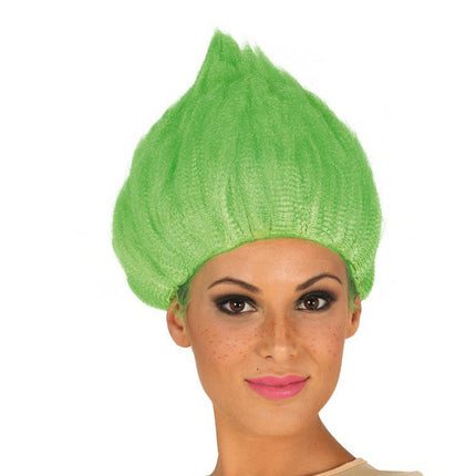 Trollen Pruik Groen van Fiestas Guirca koop je bij Partywinkel