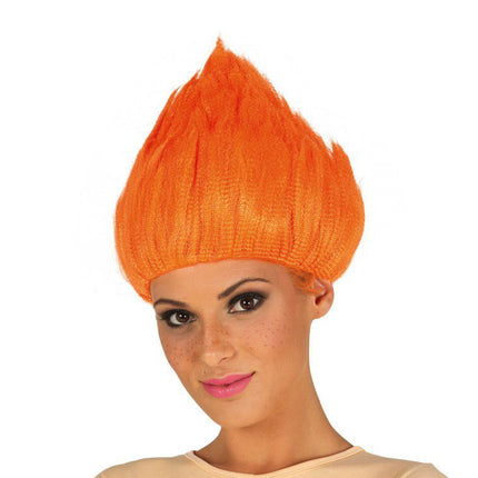 Trollen Pruik Oranje van Fiestas Guirca koop je bij Partywinkel