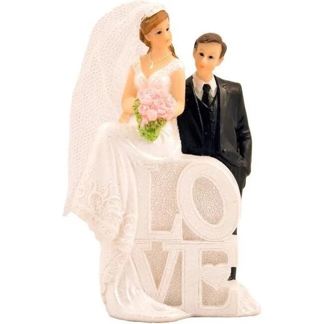 Trouwfiguurtje LOVE koppel van Folat koop je bij Partywinkel