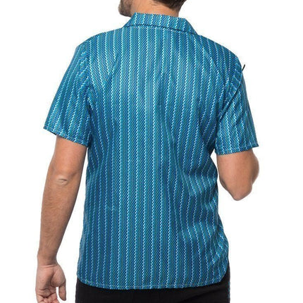 Tshirt Jaren 70 Blauw van Partychimp koop je bij Partywinkel