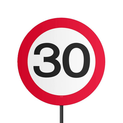 Tuinbord 30 Jaar Verkeersbord 52cm van Folat koop je bij Partywinkel