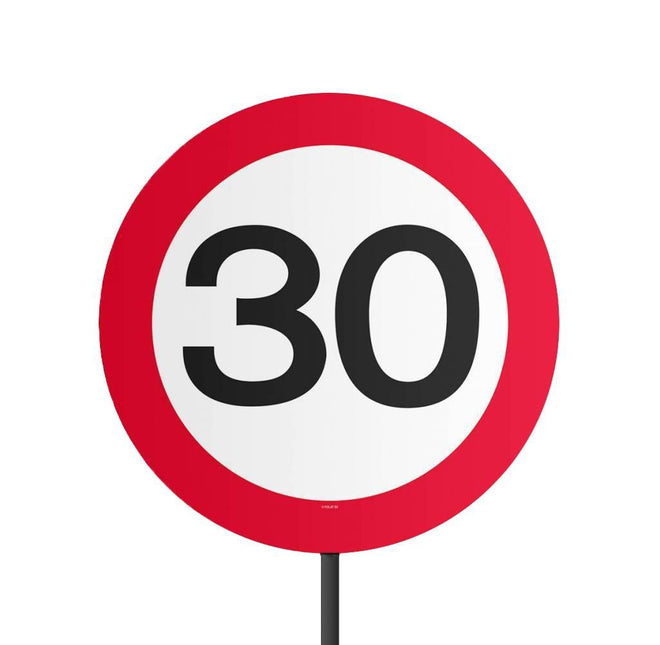 Tuinbord 30 Jaar Verkeersbord 52cm van Folat koop je bij Partywinkel