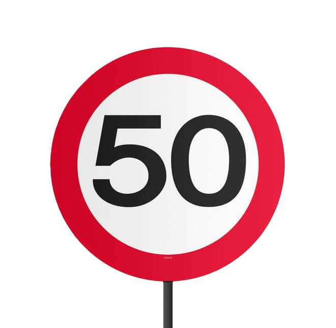 Tuinbord 50 Jaar Verkeersbord 52cm van Folat koop je bij Partywinkel