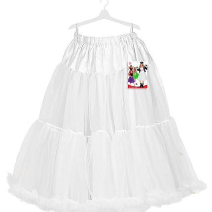 Tule Rok met Plooien/petticoat 65cm wit van Widmann koop je bij Partywinkel