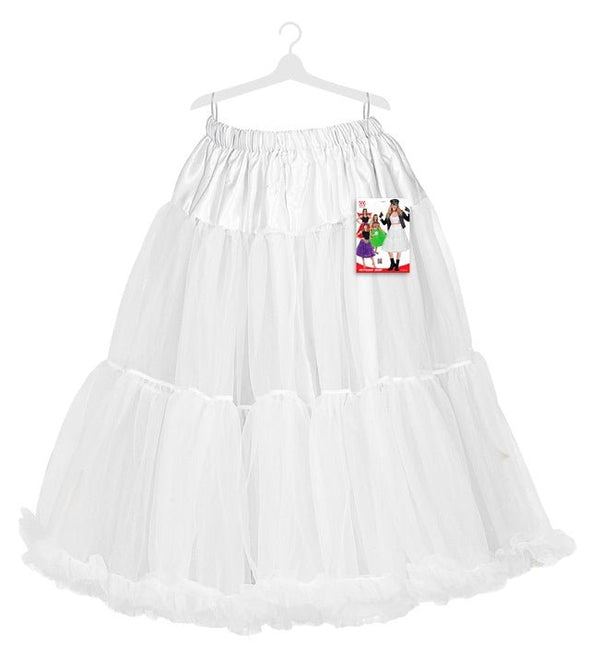 Tule Rok met Plooien/petticoat 65cm wit van Widmann koop je bij Partywinkel