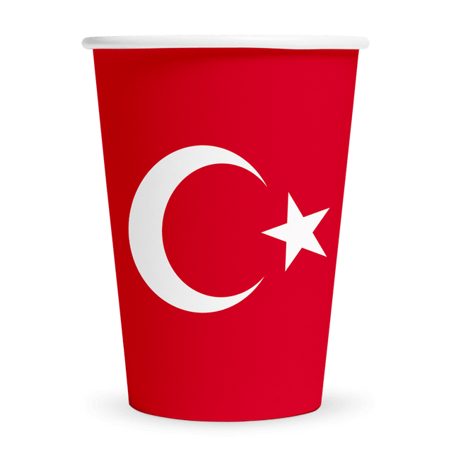 Turkije Bekers 210ml 8st van WeFiesta koop je bij Partywinkel