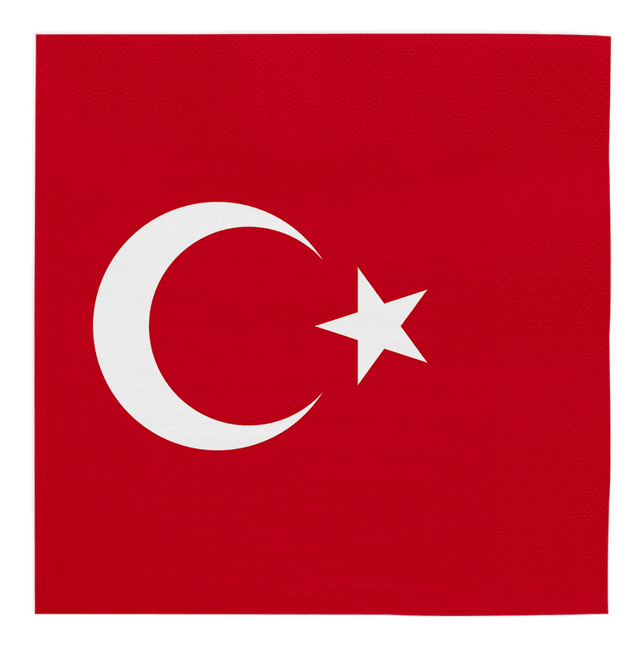 Turkije Servetten 3 Laags 33cm 20st van WeFiesta koop je bij Partywinkel