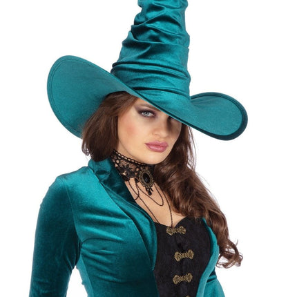 Turquoise Heksenhoed van Wilbers & Wilbers koop je bij Partywinkel