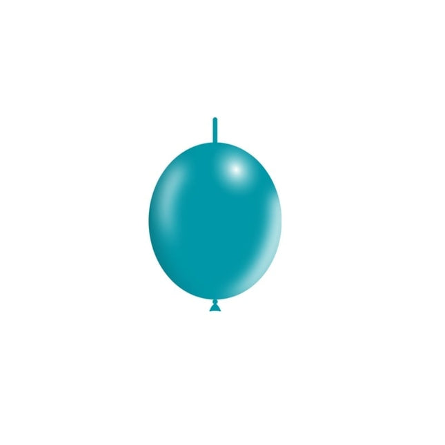 Turquoise Knoopballonnen 15cm 100st van Balloonia koop je bij Partywinkel