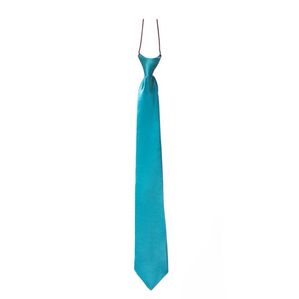 Turquoise Stropdas 50cm van Partychimp koop je bij Partywinkel