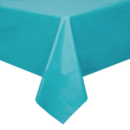Turquoise Tafelkleed Compact 2,74m van Unique koop je bij Partywinkel