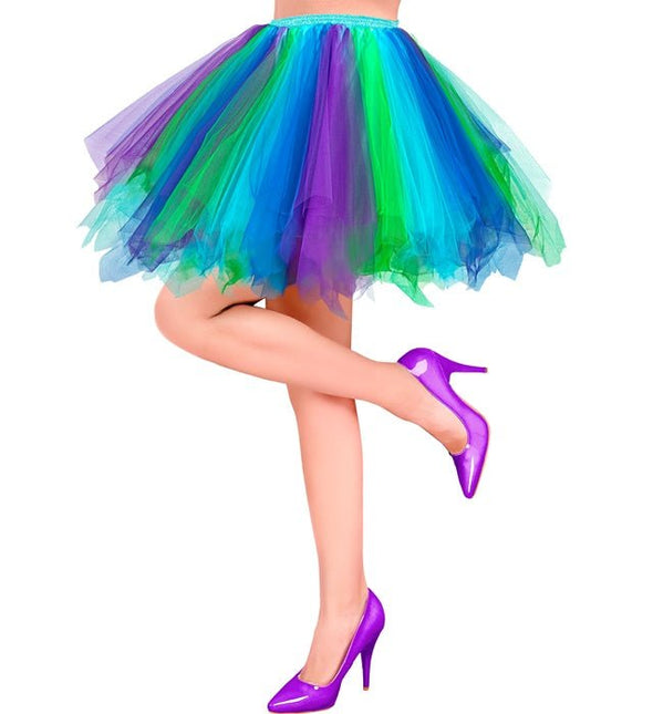 Tutu Blauw/Lichtblauw/Groen van Widmann koop je bij Partywinkel