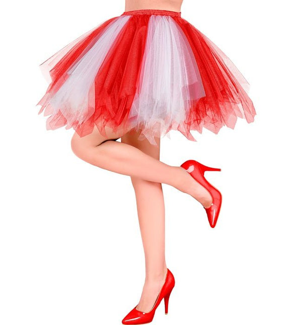 Tutu Rood/Wit van Widmann koop je bij Partywinkel