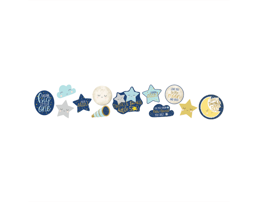 Twinkle Little Star Wanddecoratie 12 delig van Riethmueller koop je bij Partywinkel