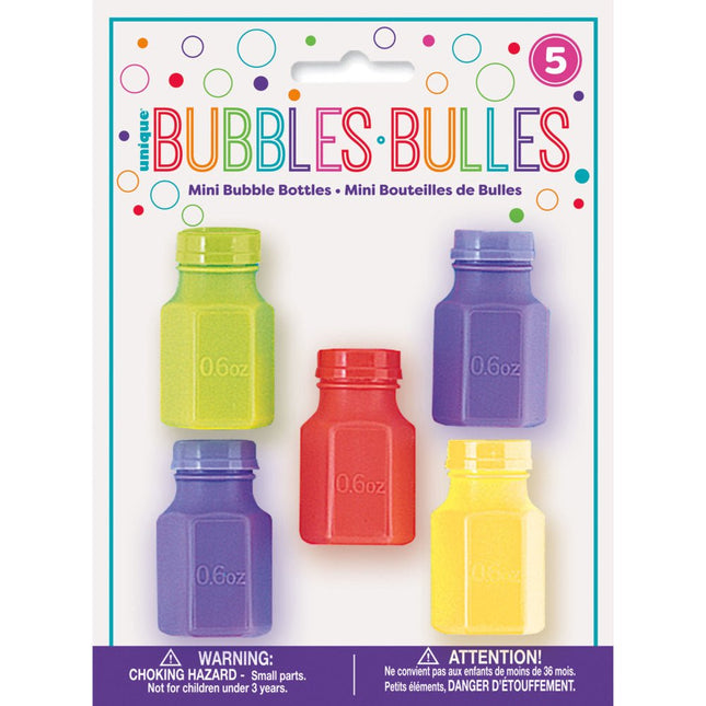 Uitdeelcadeautjes Bellenblaas 18ml 5st van Unique koop je bij Partywinkel
