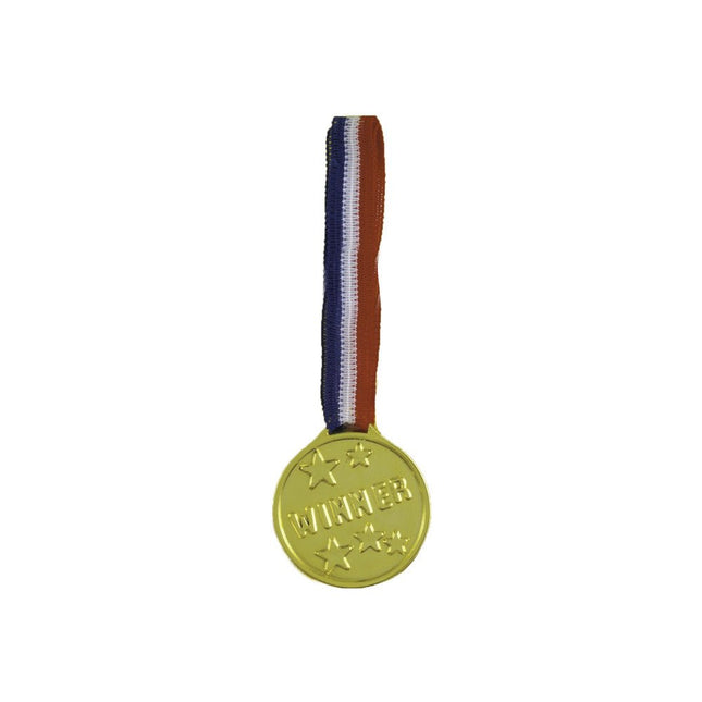 Uitdeelcadeautjes Medailles Goud 13cm 24st van Unique koop je bij Partywinkel