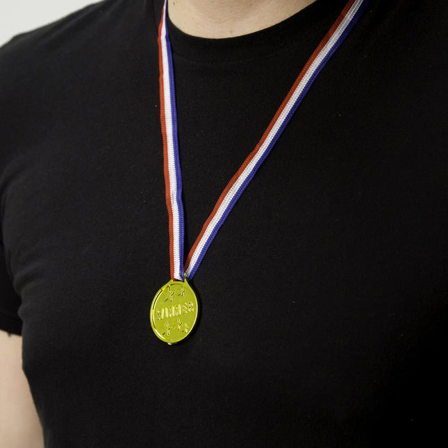 Uitdeelcadeautjes Medailles Goud 13cm 24st van Unique koop je bij Partywinkel