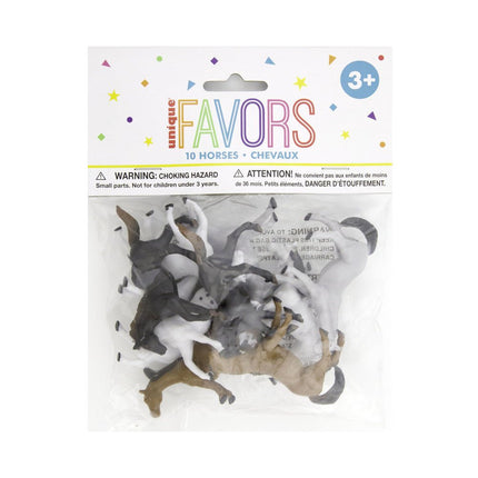 Uitdeelcadeautjes Paarden 6cm 10st van Unique koop je bij Partywinkel