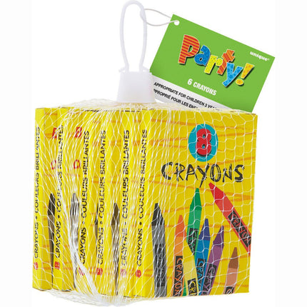 Uitdeelcadeautjes Waskrijtjes 20cm 6st van Unique koop je bij Partywinkel