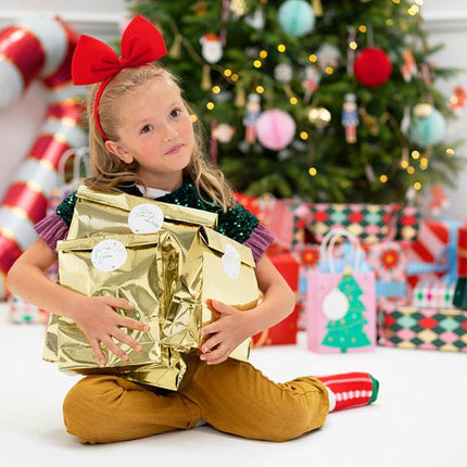 Uitdeelzakjes Goud 38cm 3st van Partydeco koop je bij Partywinkel