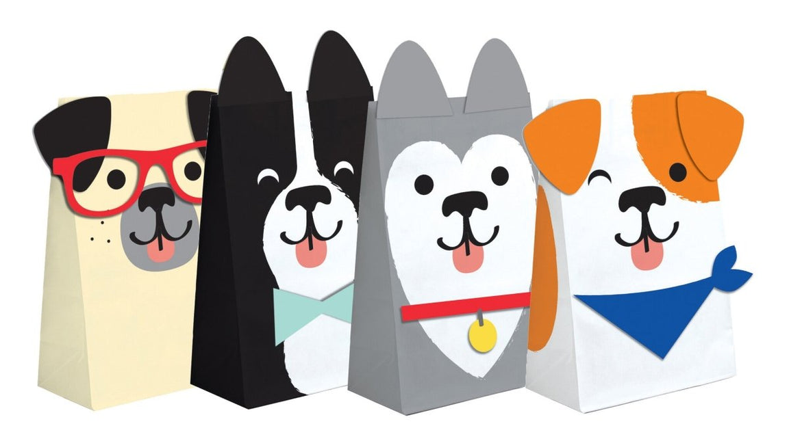 Uitdeelzakjes Honden 20cm 8st van Creative Converting koop je bij Partywinkel