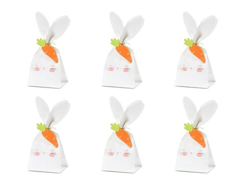 Uitdeelzakjes Konijn 22,5cm 6st van Partydeco koop je bij Partywinkel