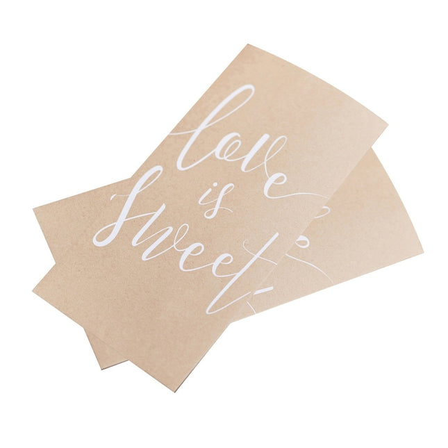 Uitdeelzakjes Love 20cm 20st van Ginger Ray koop je bij Partywinkel