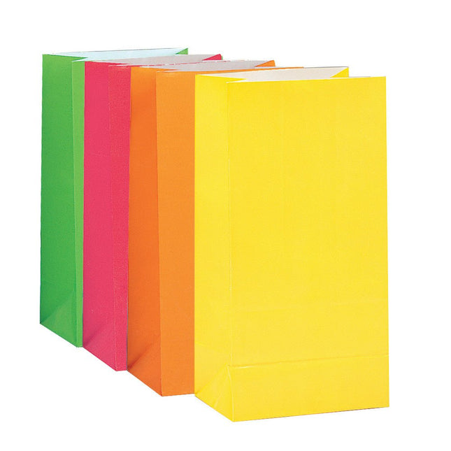 Uitdeelzakjes Neon 25cm 10st van Unique koop je bij Partywinkel