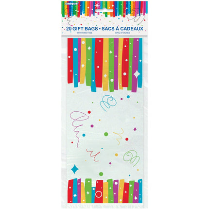 Uitdeelzakjes Regenboog Cellofaan 20st van Unique koop je bij Partywinkel